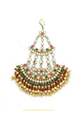Gold Finished Ruby Emerald Kundan Passa By PTJ Exclusive