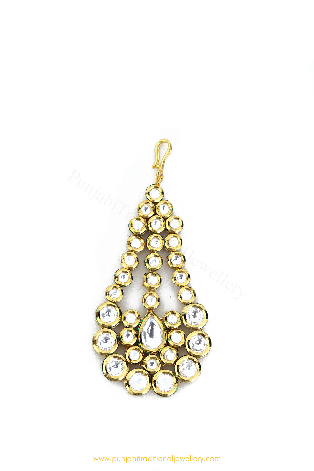 Gold Finished Kundan Passa By PTJ Exclusive
