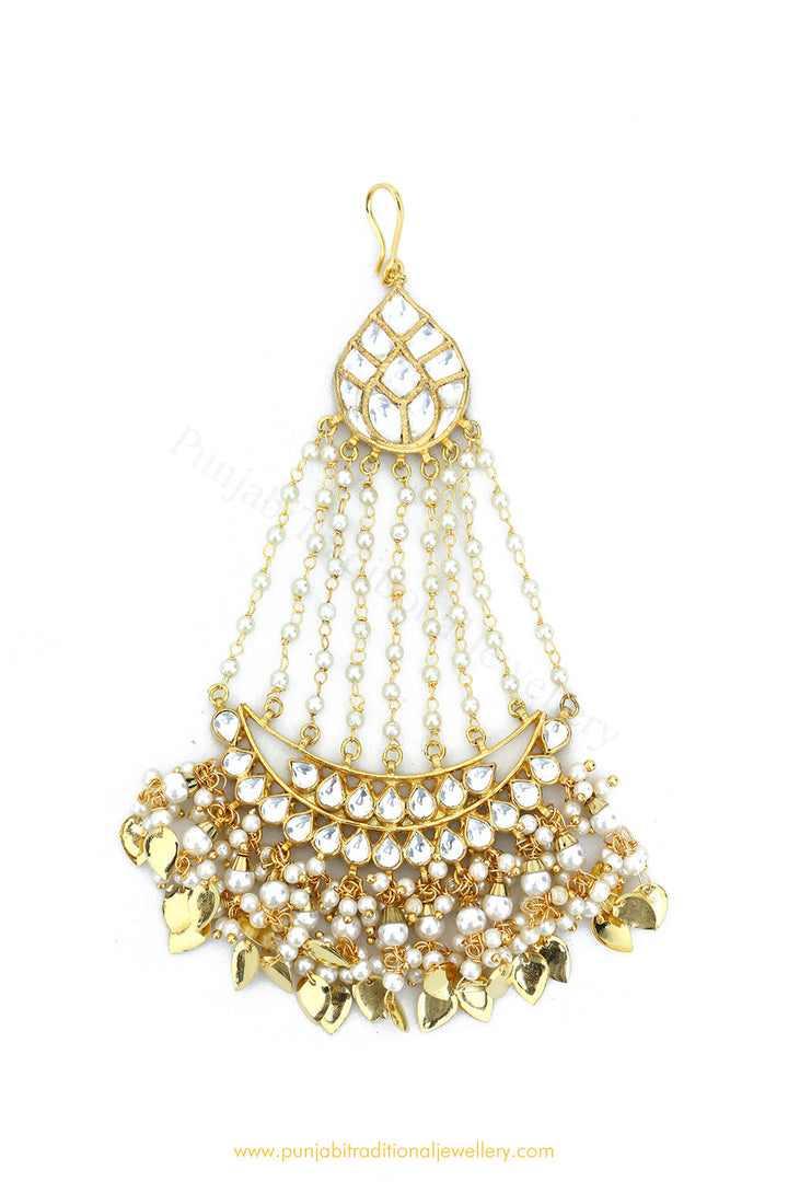 Gold Finished Kundan Pippal Patti Passa By PTJ Exclusive