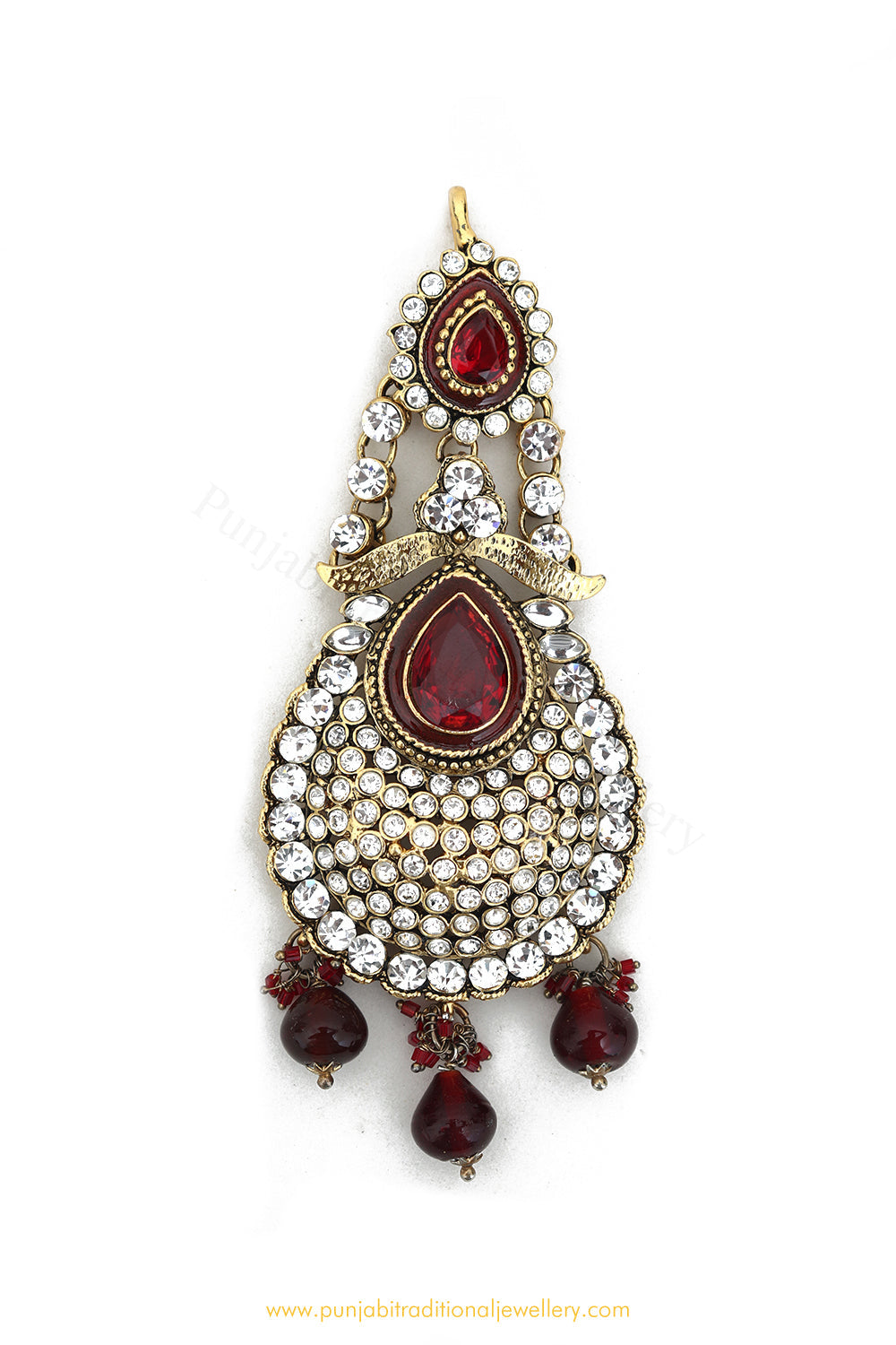 Antique Gold Finished Ruby Passa By PTJ Exclusive