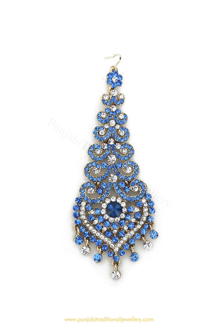 Gold Finished Blue Stone Passa By PTJ Exclusive
