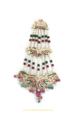 Gold Finished Ruby Emerald Jadau Passa By PTJ Exclusive