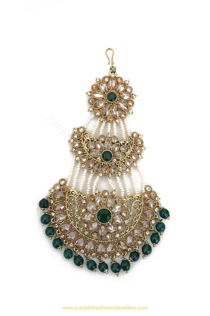 Antique Gold Emerald Champagne Stone Passa By PTJ