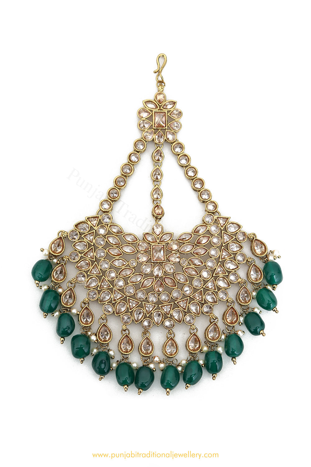 Antique Gold Emerald Champagne Stone Passa By PTJ
