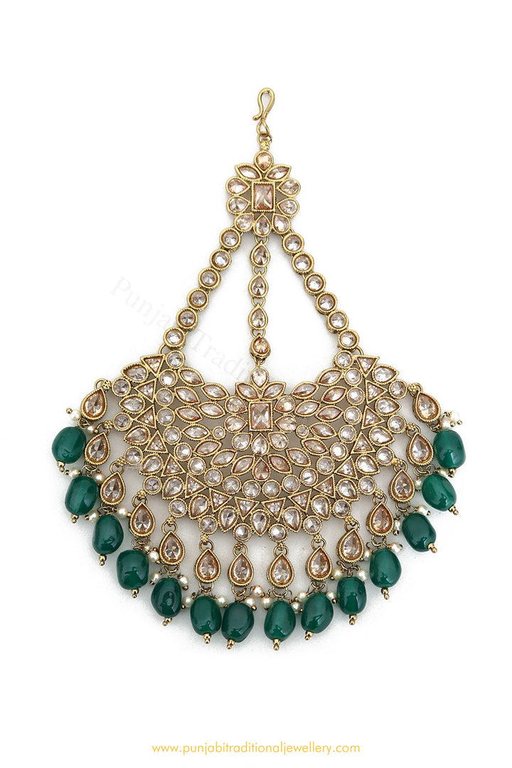Antique Gold Emerald Champagne Stone Passa By PTJ