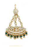 Gold Finished Kundan Emerald Passa By PTJ Exclusive