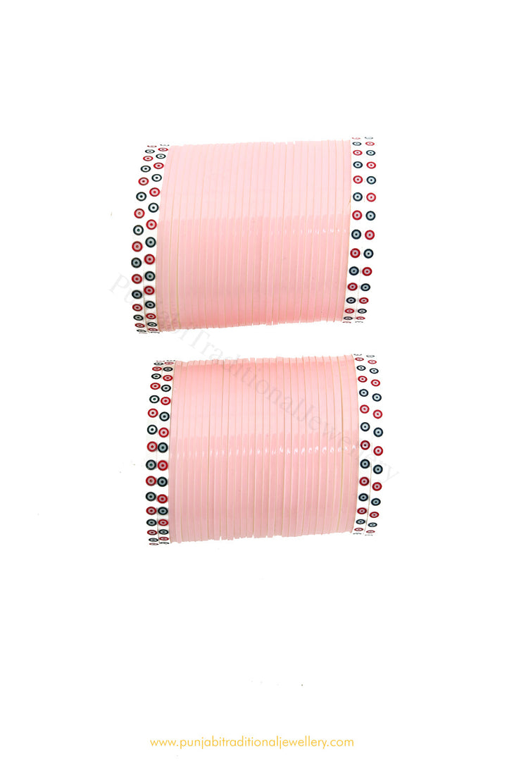 Pink Colour Traditional Bridal Chura By PTJ