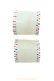 Off White Colour Dotted Bridal Chura By PTJ