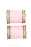 Pink Colour American Diamond Pearl Bridal Chura By PTJ