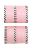 Pink Colour Dotted Bridal Chura By PTJ