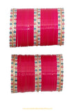 Raani Pink Colour Dotted Bridal Chura By PTJ