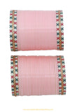 Light Pink Colour Dotted Bridal Chura By PTJ