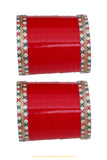 Red Colour Dotted Bridal Chura By PTJ