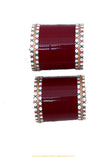 Maroon Colour Dotted Bridal Chura By PTJ