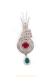 Gold Finished Ruby Emerald AD Kalgi | Punjabi Traditional Jewellery Exclusive