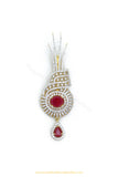 Gold Finished Ruby AD Kalgi | Punjabi Traditional Jewellery Exclusive