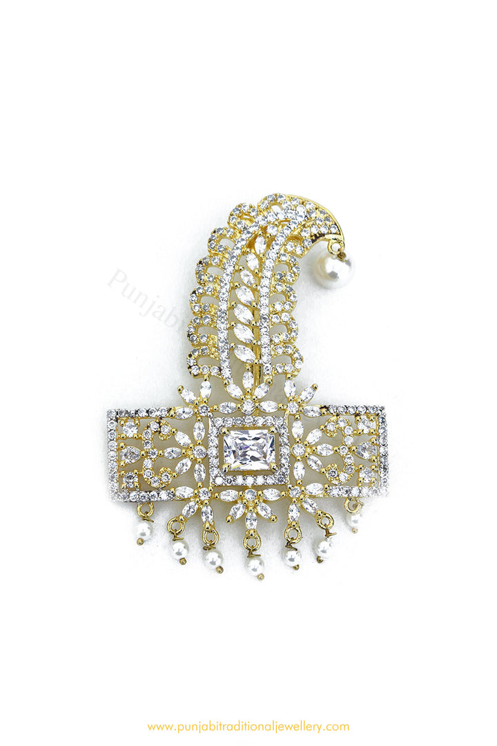 Rose Gold AD Kalgi | Punjabi Traditional Jewellery Exclusive