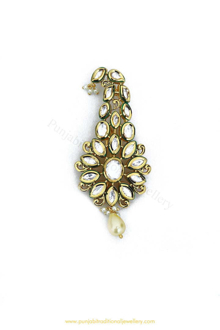 Gold Finished Pearl Kundan Kalgi | Punjabi Traditional Jewellery Exclusive