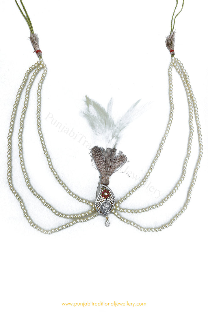 Gold Finished AD Kalgi | Punjabi Traditional Jewellery Exclusive