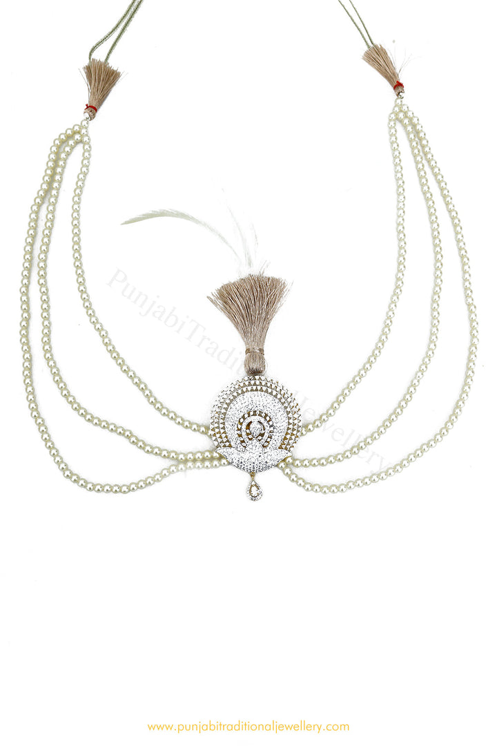 Gold Finished AD Kalgi | Punjabi Traditional Jewellery Exclusive