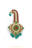 Gold Finished Ruby Emerald Kundan Kalgi | Punjabi Traditional Jewellery Exclusive