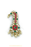Gold Finished Rubu Emerald Kundan Kalgi | Punjabi Traditional Jewellery Exclusive