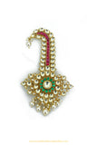 Gold Finished Rubu Emerald Kundan Kalgi | Punjabi Traditional Jewellery Exclusive