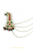 Gold Finished Rubu Emerald Kundan Kalgi | Punjabi Traditional Jewellery Exclusive