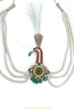 Gold Finished Rubu Emerald Kundan Kalgi | Punjabi Traditional Jewellery Exclusive