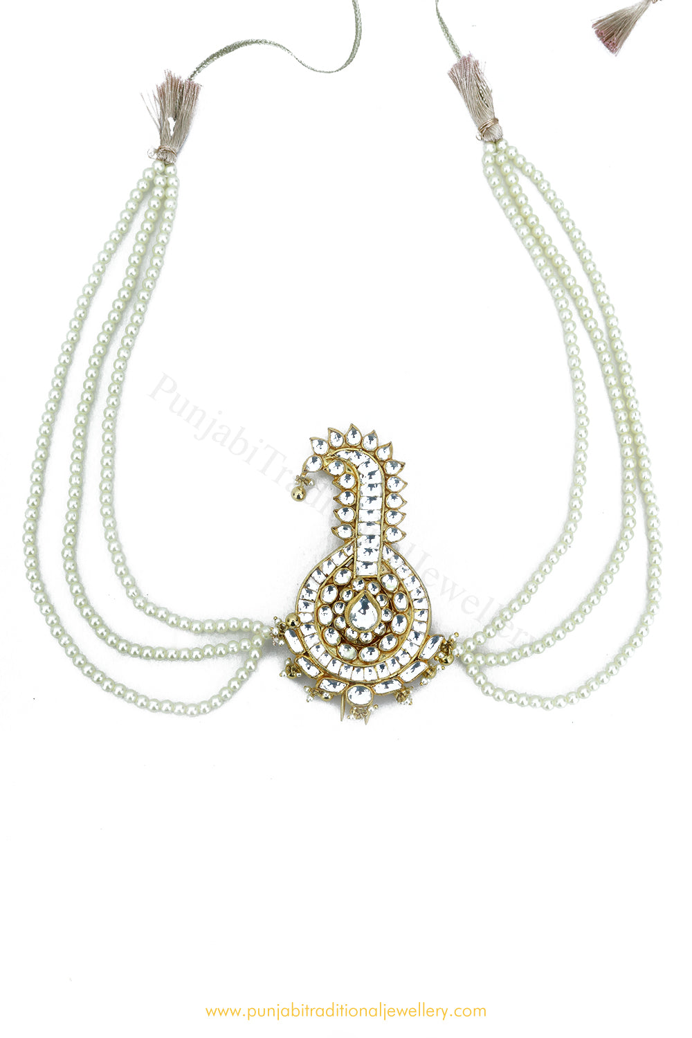 Gold Finished Pearl kundan Kalgi | Punjabi Traditional Jewellery Exclusive