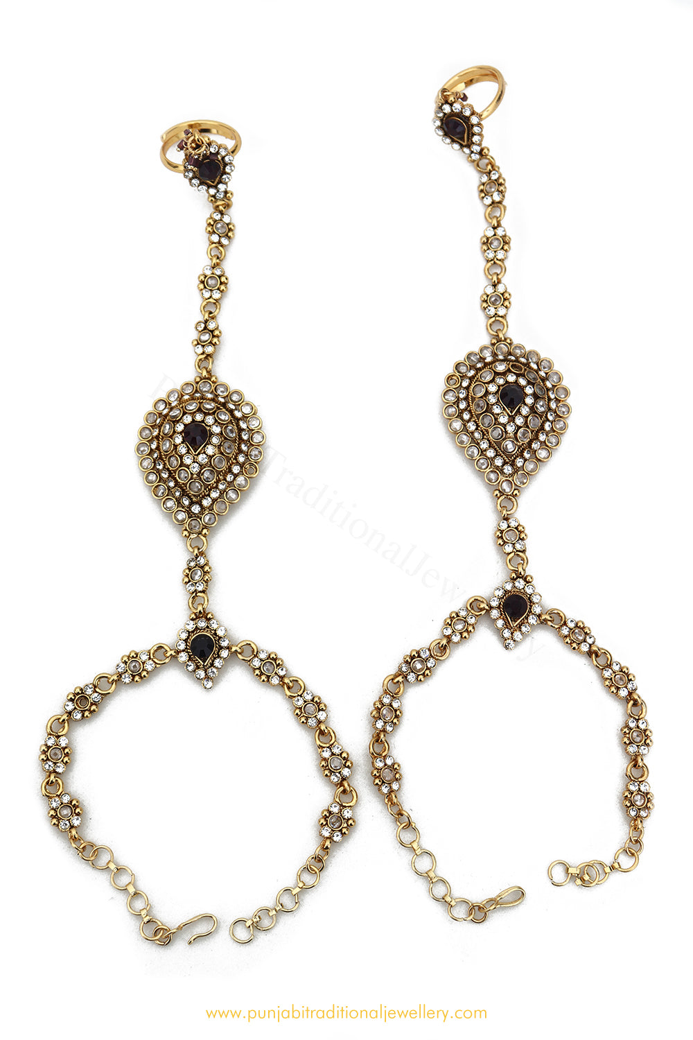 Antique Gold Finished Hand Pieces By PTJ