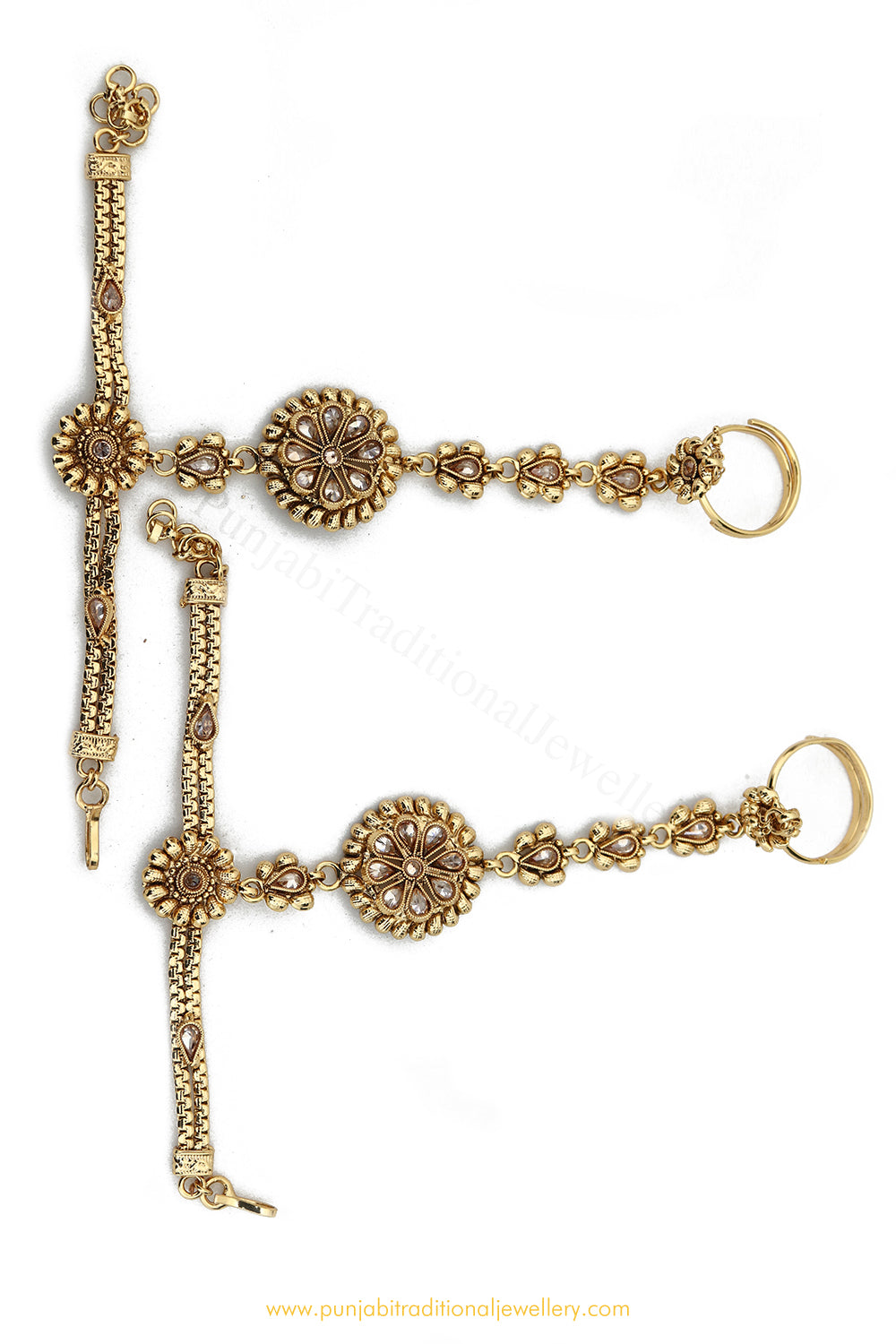 Antique Gold Finished Hand Pieces By PTJ