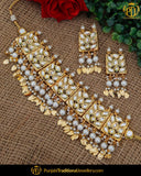 Gold Finished Kundan Pippal Patti Choker Set by Punjabi Traditional Jewellery