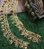 Gold Finished Anklets & American Bangles by Punjbai Traditional Jewellery