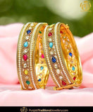 Navratan Openable Bangles By Punajbi Traditional Jewellery