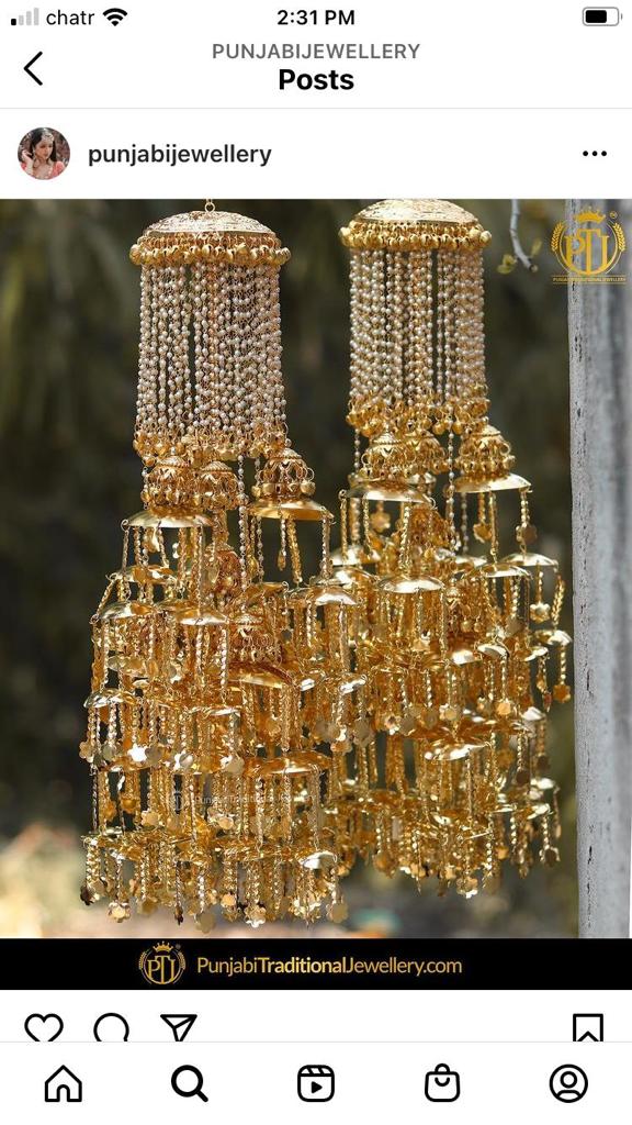 Gold Finished Bridal Kalira, chura, payal nd set | Punjabi Traditional Jewellery Exclusive