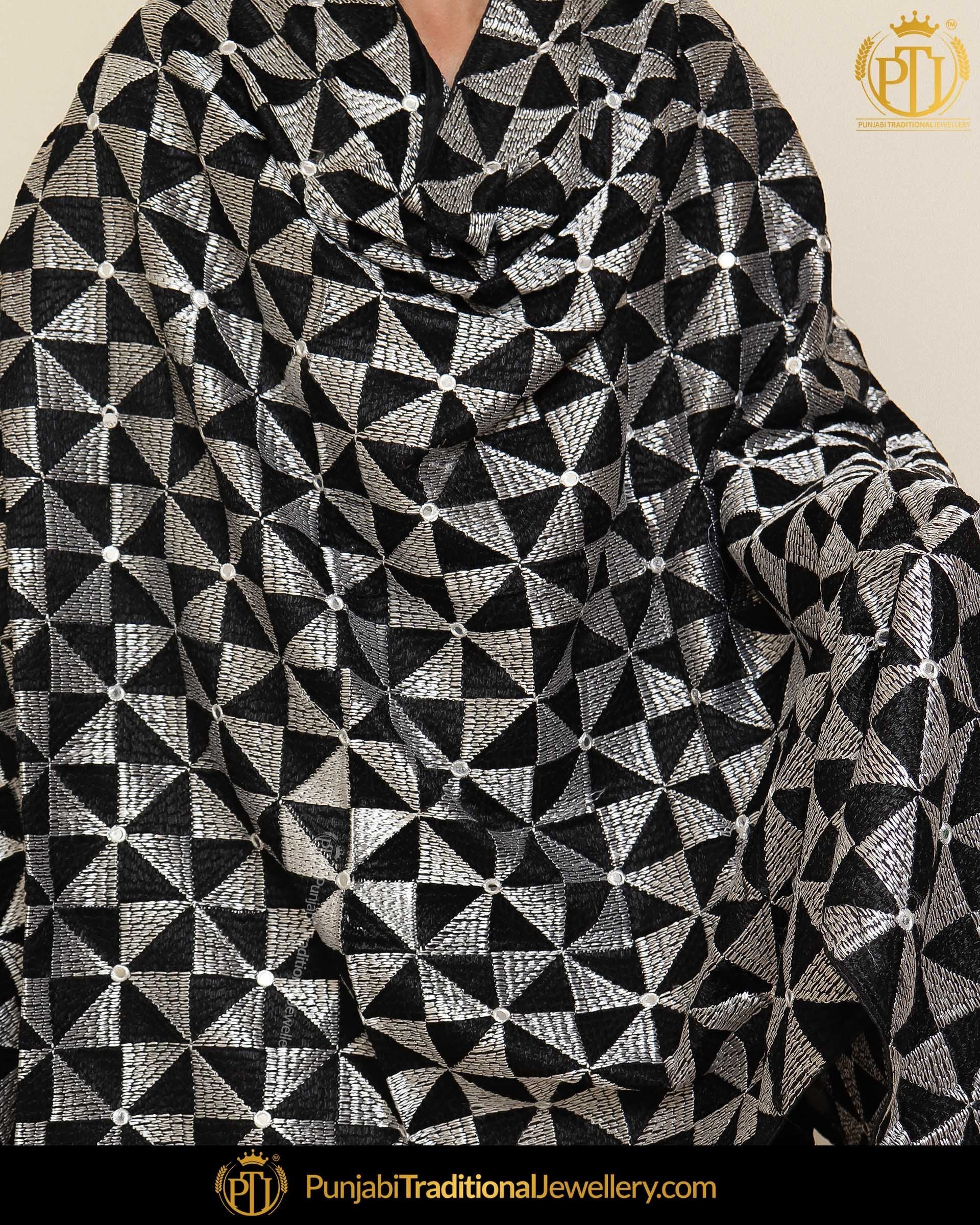 Multi Color Pure Phulkari Dupatta By Punjabi Traditional Jewellery
