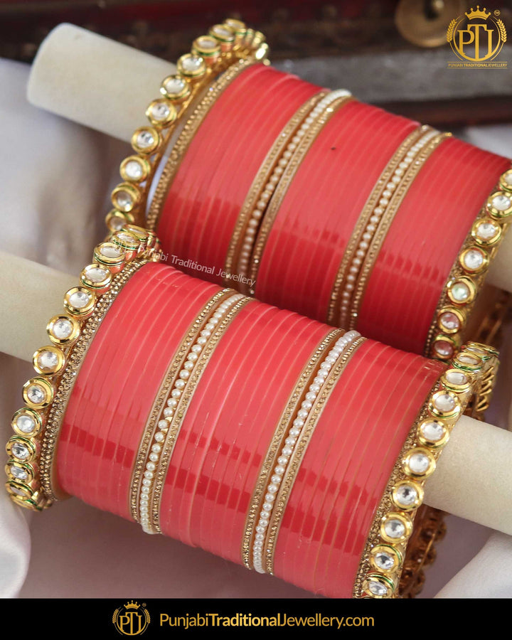 Kundan Gajri Pearl Bridal Chura | Punjabi Traditional Jewellery Exclusive
