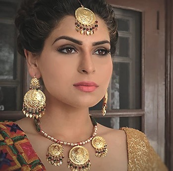 Pippal Patti Necklace, Tikka & Earrings | Punjabi Giddha Jewellery | Punjabi Traditional Jewellery Exclusive